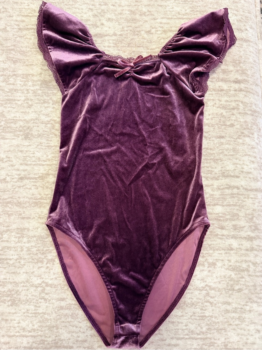 Zara Girls Velvet One-Piece in Plum